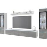 XXXL Dnevni Regal Vera I, Bela, Siva, Z Osvetlitvijo, 4-Delni | Shoptok.si