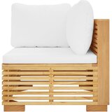  Kutna vrtna sofa s krem jastucima od masivne tikovine | shoptok.hr
