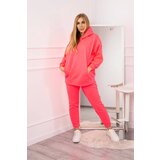 Kesi Insulated set with a sweatshirt in pink neon color Cene