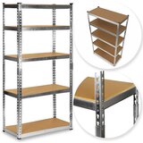 Humberg metalna polica za odlaganje 183 x 90 x 40 cm HR-853 srebrna | shoptok.hr