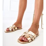 Gemre Golden flip-flops with golden ornament Elamisa | shoptok.hr