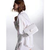 Reserved crossbody torbica z zaponko - bela Cene