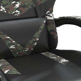  Gaming stol z oporo za noge črno in kamuflažno umetno usnje, (20699366) | Shoptok.si