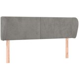  Uzglavlje s ušima svjetlosivo 147x23x78/88 cm baršunasto | shoptok.hr