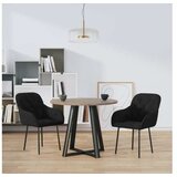  Blagovaonske stolice 2 kom crne baršunaste | shoptok.hr
