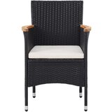  3-dijelni vrtni blagovaonski set od poliratana crni | shoptok.hr