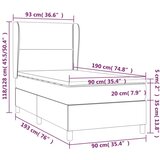  Krevet s oprugama i madracem smeđesivi 90x190 cm od tkanine | shoptok.hr