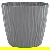  Cvetlični lonec Sahara (Zunanje dimenzije (Ø x V): 14 x 12 cm, Plastika, Siva) | Shoptok.si