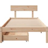 vidaXL Okvir kreveta bez madraca 90 x 200 cm od masivne borovine | shoptok.hr