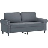  2-dijelni set sofa s jastucima tamnosivi baršunasti | shoptok.hr