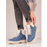 SHELOVET Women's trappers with sheepskin Cene