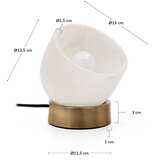 Kave Home Kremno bela/medeninasta namizna svetilka (višina 17 cm) Shenli – | Shoptok.si