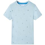 vidaXL Otroška majica s kratkimi rokavi svetlo modra 128 | Shoptok.si
