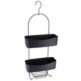 Tendance metalna polica za tuš sa 2 korpe i držačem sapuna 28X14X69CM metal/plastika crna Cene