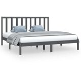  Okvir za krevet od masivne borovine sivi 200 x 200 cm | shoptok.hr