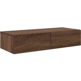 vidaXL Zidna polica s ladicama smeđi hrast 80x33x17 cm izrađeno drvo | shoptok.hr