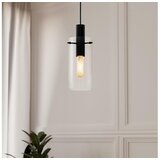 Eglo Montino visilica/1, e27, crna/staklo prozirno | shoptok.hr