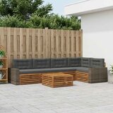  Set vanjskih sofa 6 kom. Prirodna i antracit Poliester | shoptok.hr
