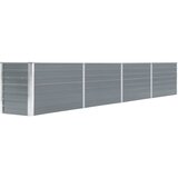 vidaXL Visoka greda pocinkano jeklo 320x40x45 cm siva Cene