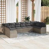  Sjedeća garnitura za vrt 10 kom. Svjetlosiva poliratan 344 x 177,5 x 69 cm | shoptok.hr