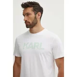 Karl Lagerfeld Bombažna kratka majica bela barva