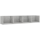  Zidna polica za CD-ove boja betona 100 x 18 x 18 cm drvena | shoptok.hr
