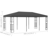  Sjenica od tkanine 3 x 6 m antracit | shoptok.hr