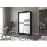 ADRK Klizni ormar BATIA s lakobel staklom 120 cm - CRNA-BIJELA | shoptok.hr