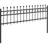  Obročasta ograja Črna 200 x 130 cm Prašno lakirano jeklo, (5000157987) | Shoptok.si