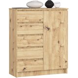 AKORD Komoda, 1 Vrata In 5 Predalov, Hrast Artisan, (5000332287) | Shoptok.si