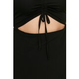 Trendyol Curve Black Ruffle and Cutout Detailed Woven Dress | ePonuda.com