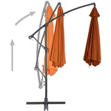  Vrtni senčnik z aluminijastim drogom terakota 300 cm, (20693126) | Shoptok.si