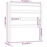  Uzglavlje za krevet sivo 81 x 4 x 100 cm od masivne borovine | shoptok.hr