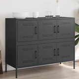  Komoda crna 100,5 x 39 x 79 cm čelik | Eponuda.com