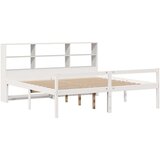 vidaXL Knjižna postelja brez vzmetnice bela 180x200 cm trdna borovina | Shoptok.si