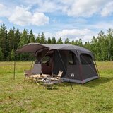  Tunelski šator Smeđa siva 427 x 305 x 205 cm Poliester i čelik | shoptok.hr