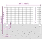 vidaXL Komplet vrtne ograje Komplet 3 Siva Kovina Velika Vzdržljiva | Shoptok.si