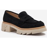 Resti Black women's openwork moccasins on a solid sole Ejina - Footwear | Shoptok.si