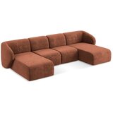 Makamii Kutna garnitura od šenila boja terakote (u obliku slova "U") Lani – | shoptok.hr