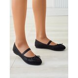 Resti Shiny women's ballet flats with bow and elastic Safte Cene