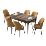 Hanah home set trpezarijski sto i 6 stolica zen baroque cappuccino | ePonuda.com