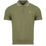 Polo Ralph Lauren Polo majice kratki rokavi POLO STRETCH COL ZIPPE Kaki Cene