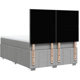  Krevet s oprugama i madracem svjetlosivi 140x190 cm od tkanine | shoptok.hr