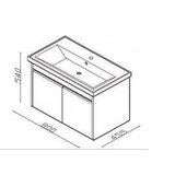 Lineart Ormarić LINEART ENJOY 80 atlantis sa lavaboom dvoja vrata (ENJ0800A.BS) | Eponuda.com