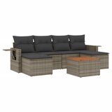  The Living Store Vrtna sedežna garnitura 7-delna z blazinami siv poli ratan - Vrtna Sedežna Garniture, (21447675) | Shoptok.si