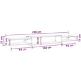 TV ormar za montažu na zid Zidna montaža Crni hrast - Crni hrast 220 cm | shoptok.hr