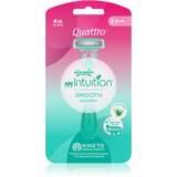 Wilkinson Sword Quattro for Women My Intuition Smooth brivniki za enkratno uporabo Aloe and Vitamin E 3 kos | Shoptok.si