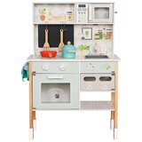 Ginger Home Dječja drvena kuhinja s elektroničkom pločom, mikrovalnom, pećnicom i sudoperom, pastelna, 60x26,5x91 cm Cijene