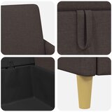  Set sofe s pohranom 2 pcs Tamno smeđa Poliester | shoptok.hr