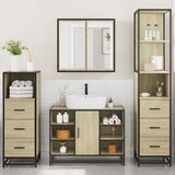  4-dijelni set kupaonskog namještaja boja hrasta sonome drveni | shoptok.hr